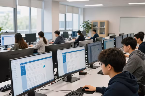 Students using a white-labeled Curiosity Campus learning platform